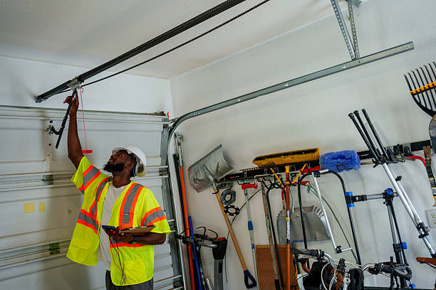Professional Garage Door technician working in Piney Green, NC